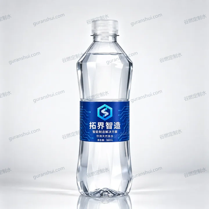 展会接待定制水｜棱面瓶360mL瓶身与标签呈现